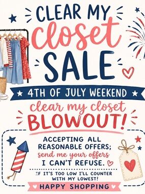4th of July Closet blowout 🧨